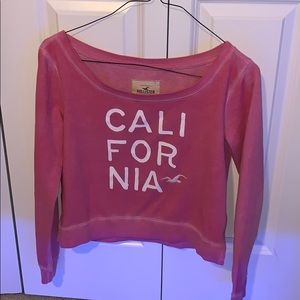 Pink Hollister off the shoulder sweater (S)